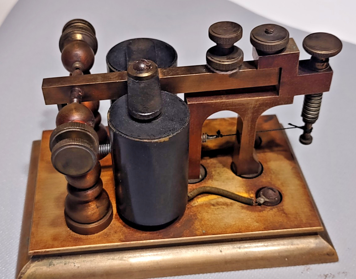 1880'S ATTRIBUTED GAMEWELL FIRE ALARM TELEGRAPH CO, BOSTON  BRASS BASE