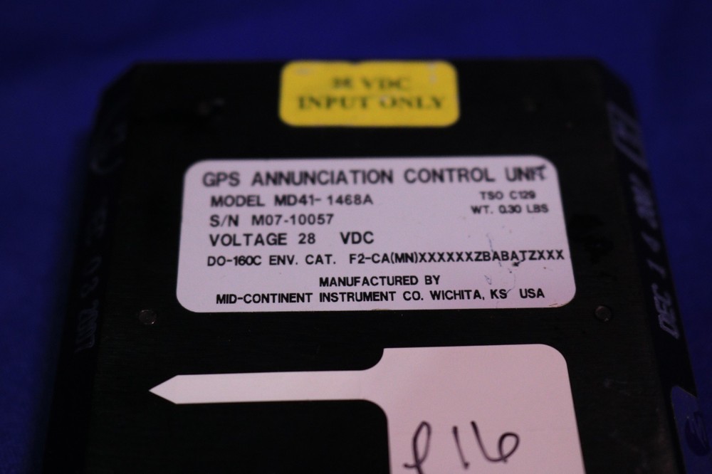Mid-Continent GPS Annunciation Control Unit