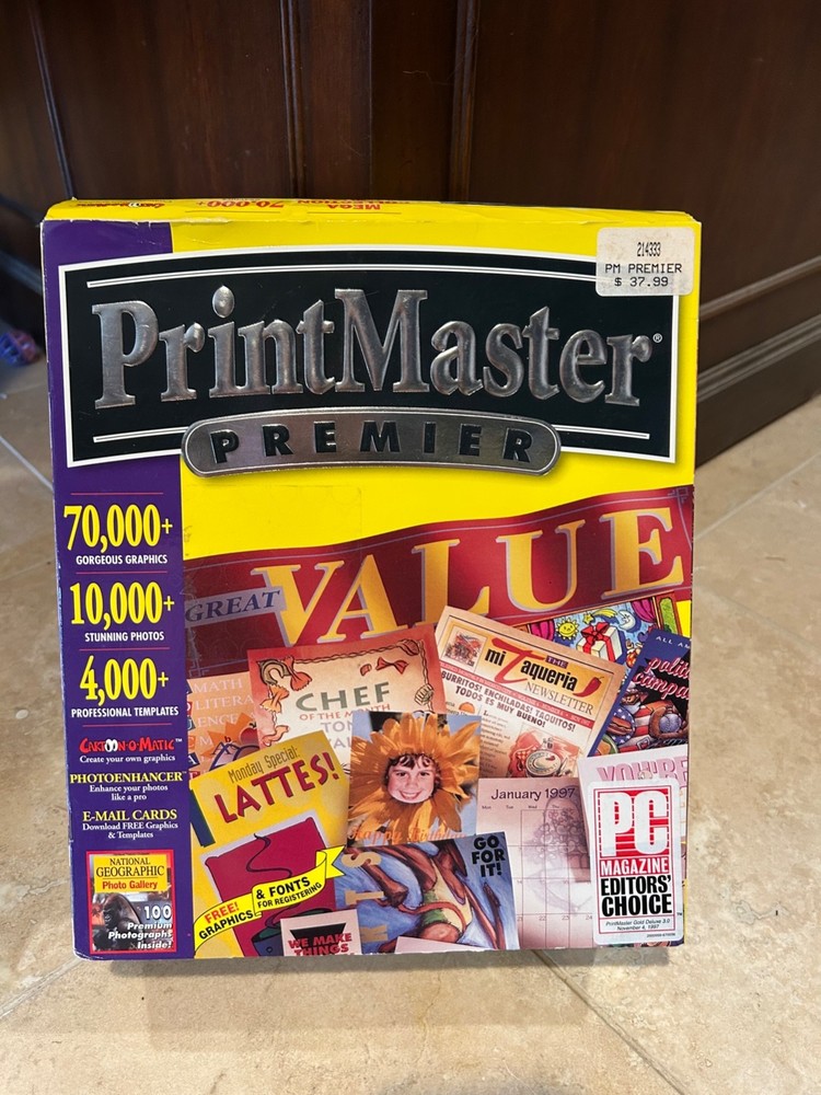 Printmaster Premier publishing suite 7.0 Windows 95/98 software