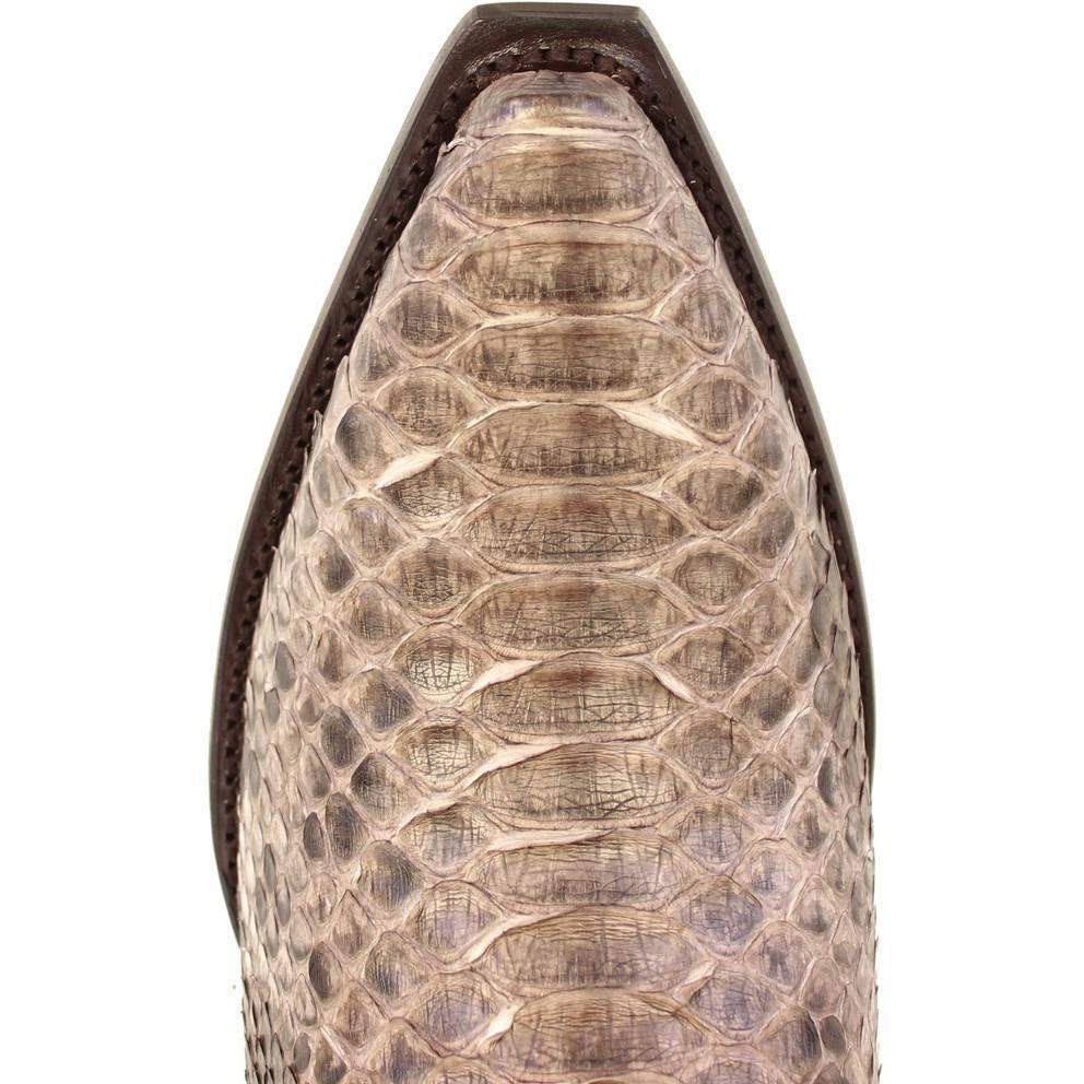 LOS ALTOS MEN RUSTIC BROWN GENUINE PYTHON SNAKE COWBOY SNIP-TOE BOOT EE 945785