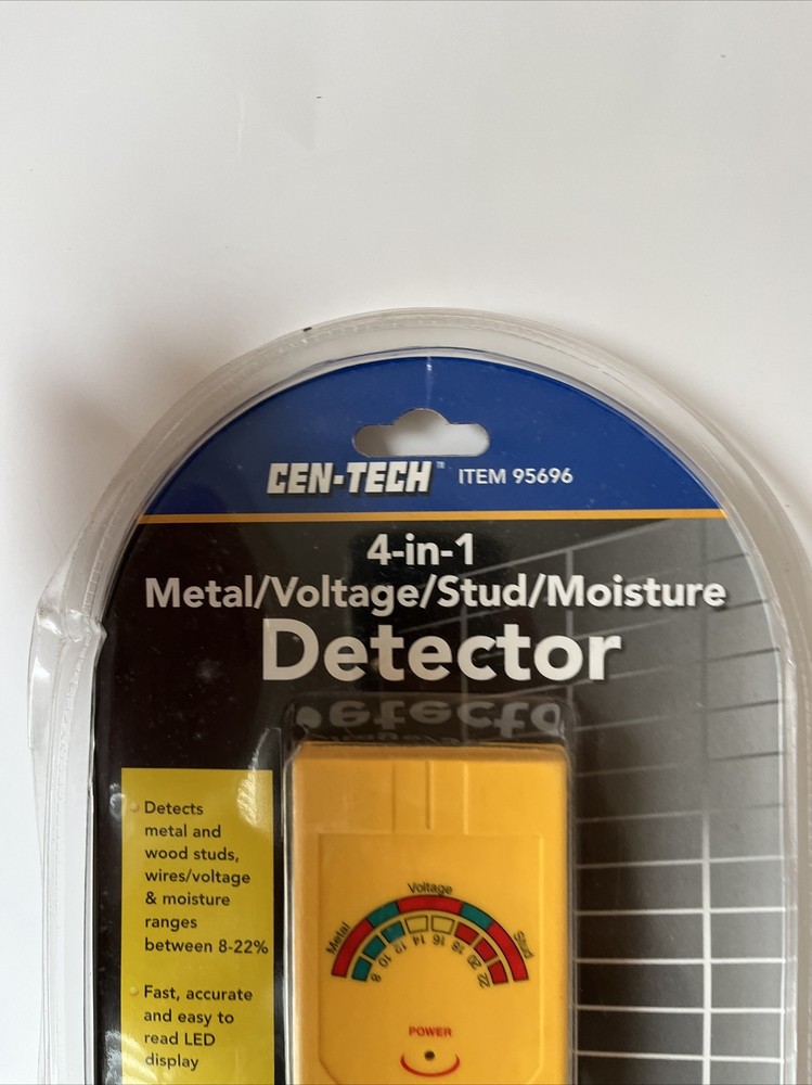 Cen-Tech 4-in-1 Multi Function Detector Detects Moisture Studs Voltage Metal NIB