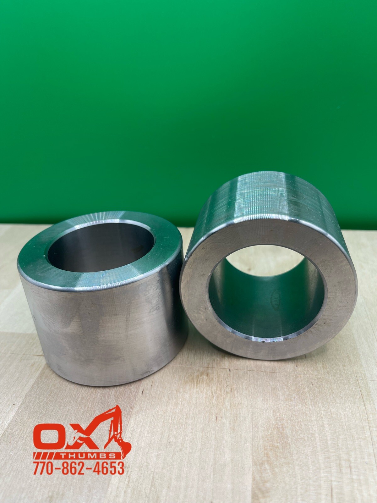 Set Of 2 55 MM Excavator Bucket Bushings Bosses Cat John Deere Kubota Takeuchi