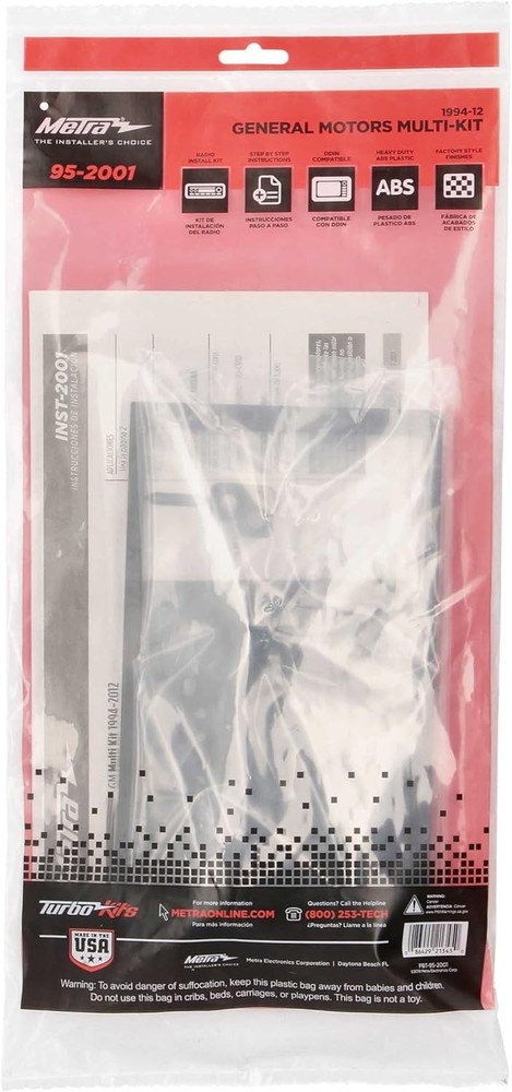 Metra Electronics 95-2001 Double DIN Installation Dash Kit for Select 1994 -...