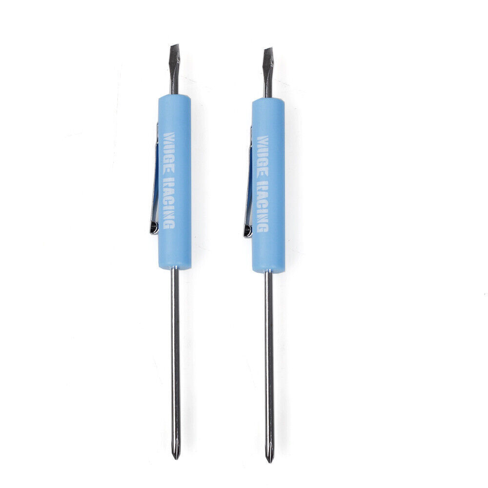 Mini Screwdriver Flat Tip with Phillips Top and Pocket Clip Same as Snap-on 2PCS