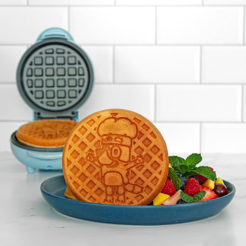 Mini Waffle Maker Fun Character Waffles Easy Clean for Breakfast