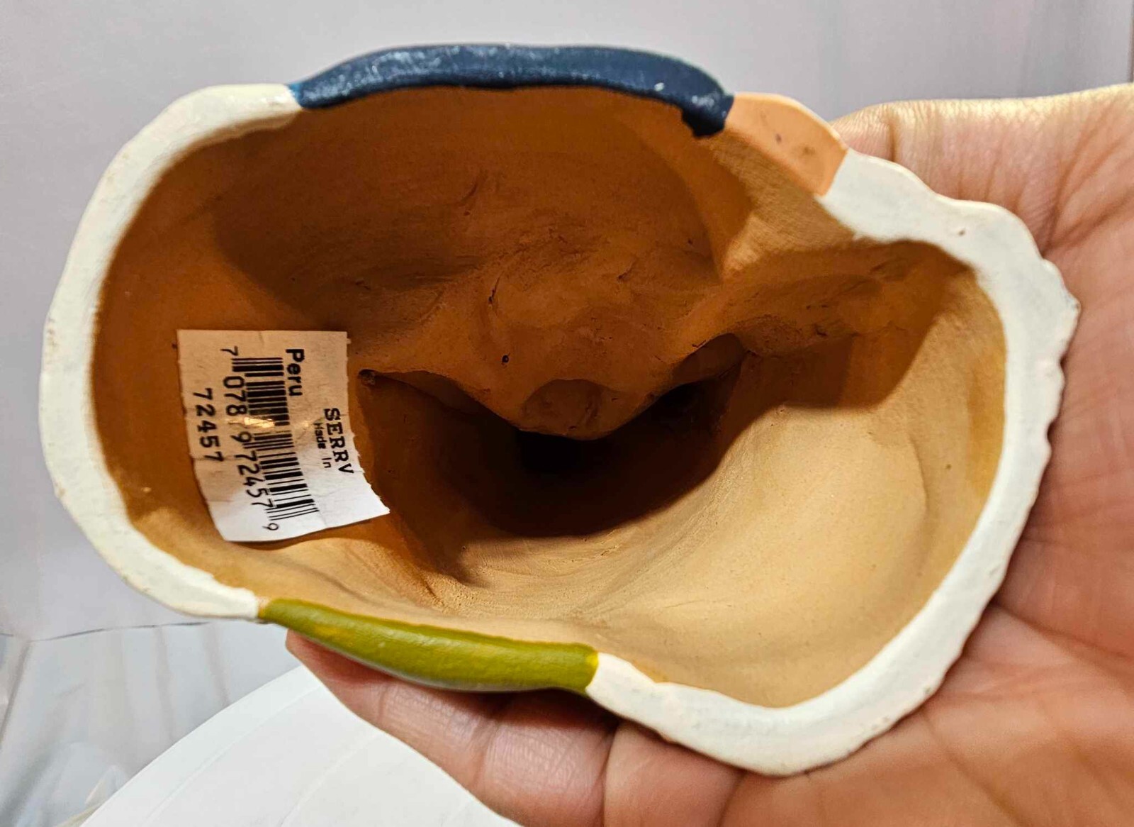 Peruvian Clay terracotta Pottery Family Nativity Scene Figurine w Lama Animal-G3