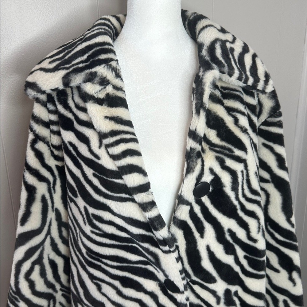 NWT Free People Perfect Zebra Maxi Jacket Size Medium