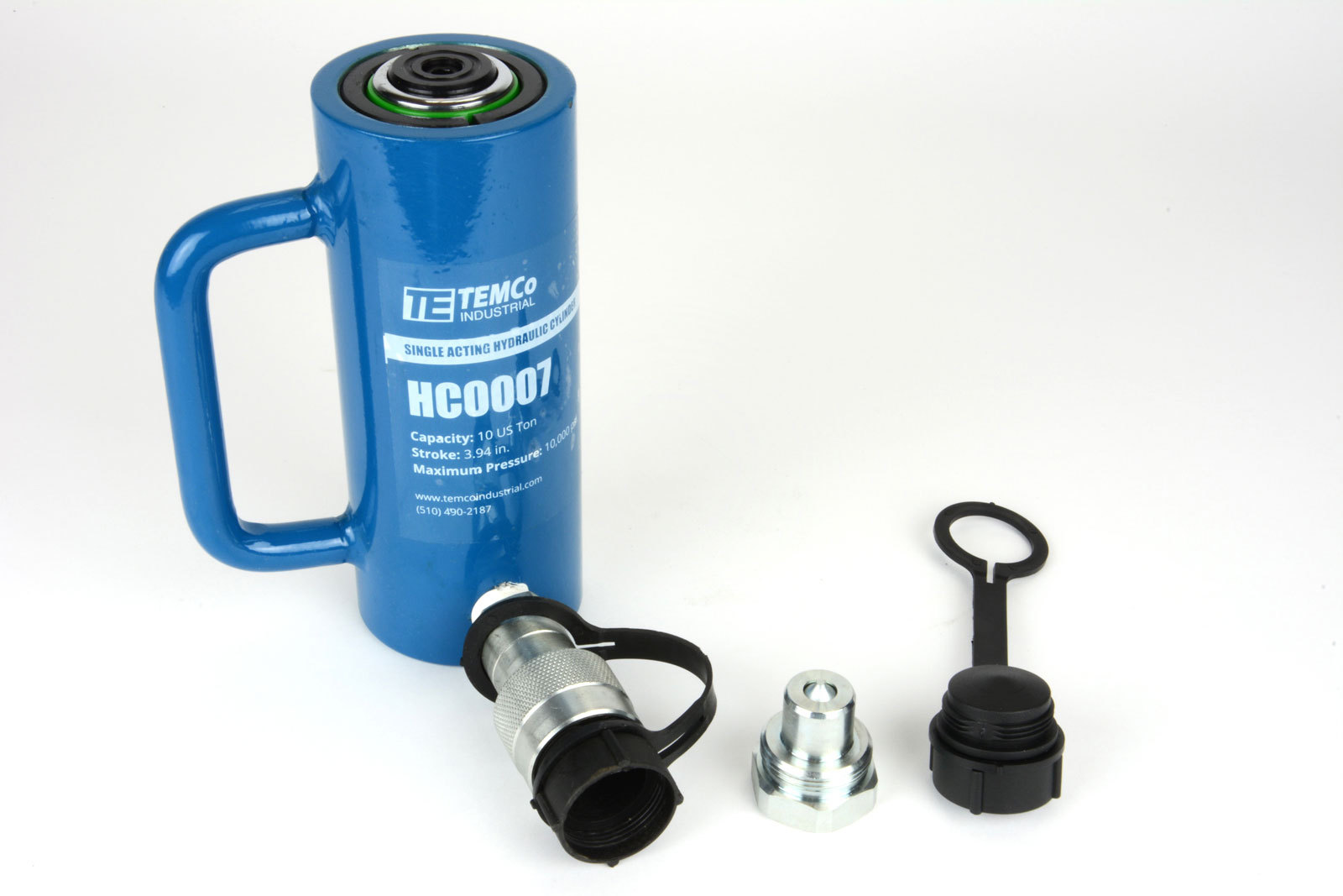 TEMCo HC0007 - Hydraulic Cylinder Ram Single Acting 10 TON 4" Inch Stroke