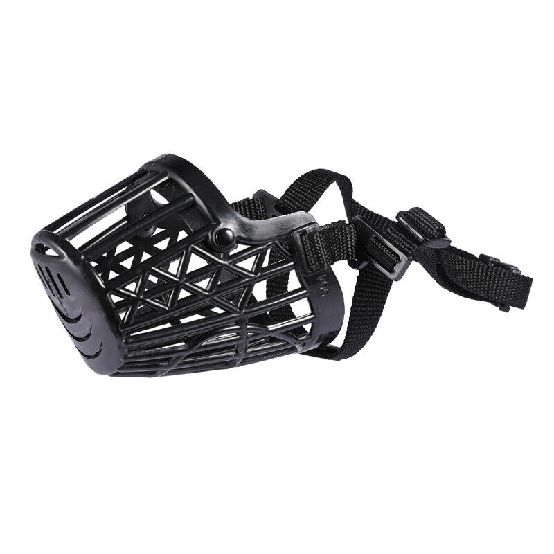 Large Pet Dog Basket Muzzle Mouth Cover Mesh Cage NoBarking Biting Chewing USA