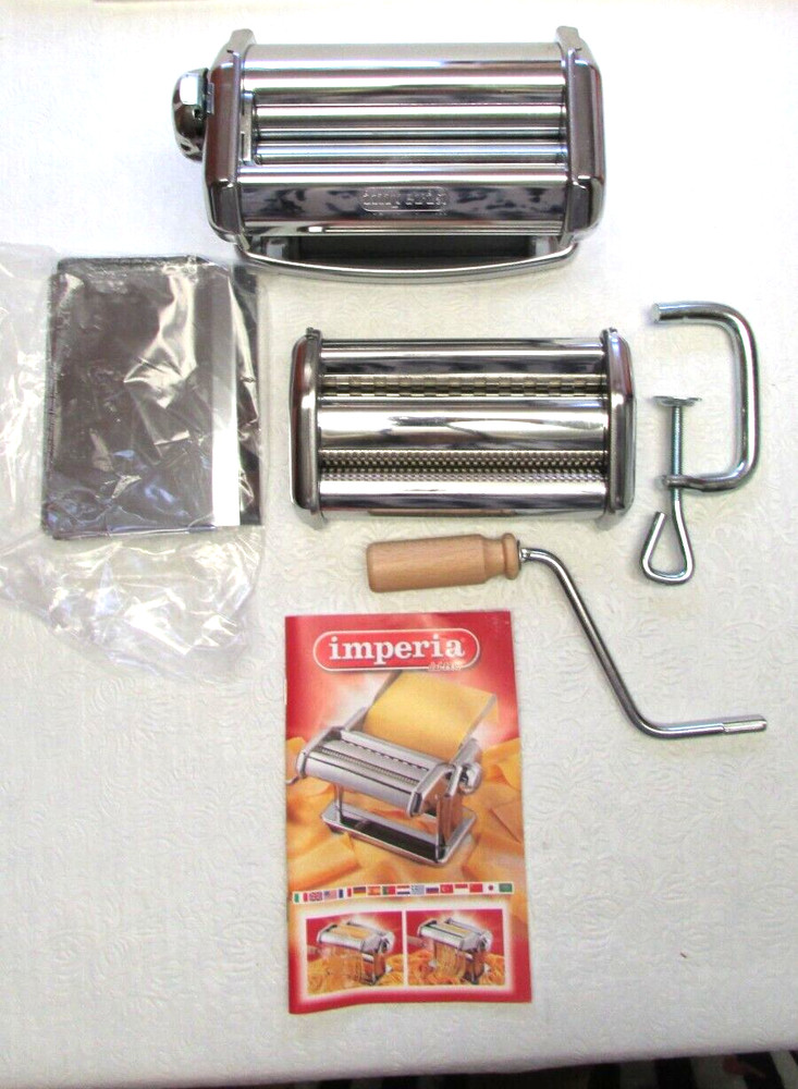 NEW Chrome IMPERIA dal 1932 PASTA MAKING PRESS MACHINE