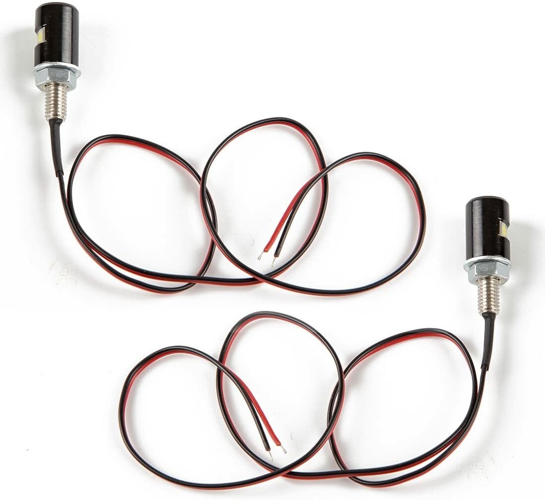 2x License Plate Light,Tag Screw Bolt Lamp,12V White LED Bulb for Car Motorcycle