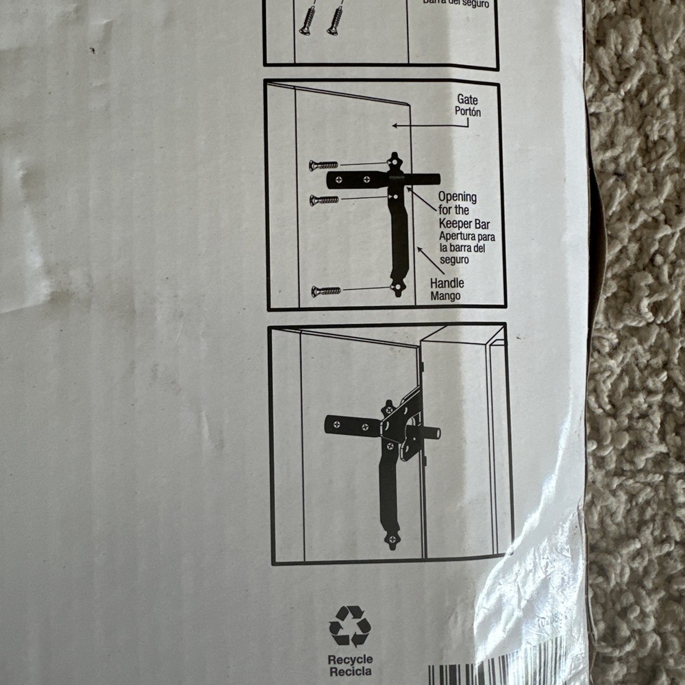 Everbilt Post Latch Gate Set Black 1002316523