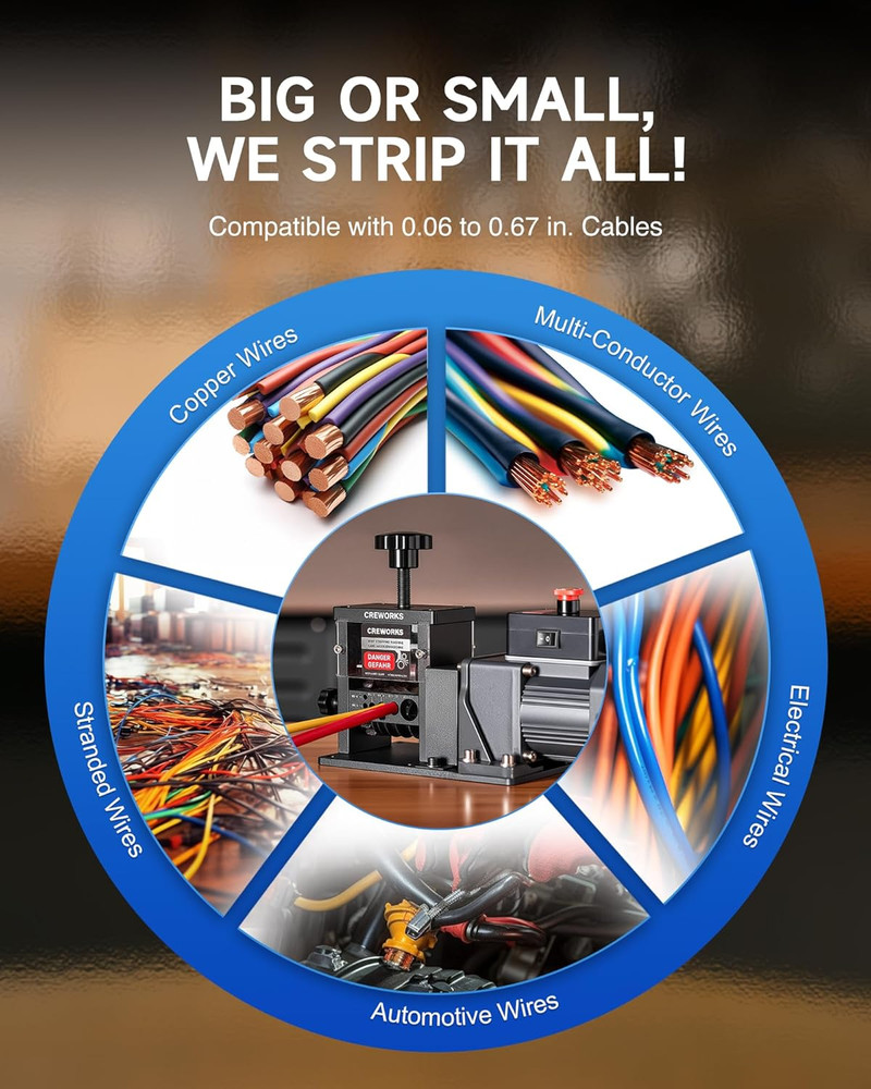 Automatic Wire Stripper Machine, 8 Channel Electric Wire Stripping Machine for 0