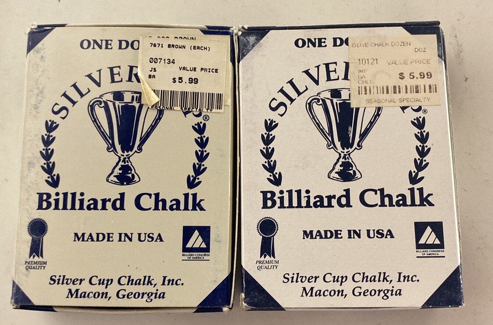 21 Silver Cup Pool Cue Stick Chalk Cubes - SHIPS FAST!