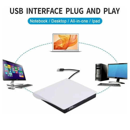 Slim External USB CD DVD ROM Writer Drive Burner Reader Player PC Laptop US