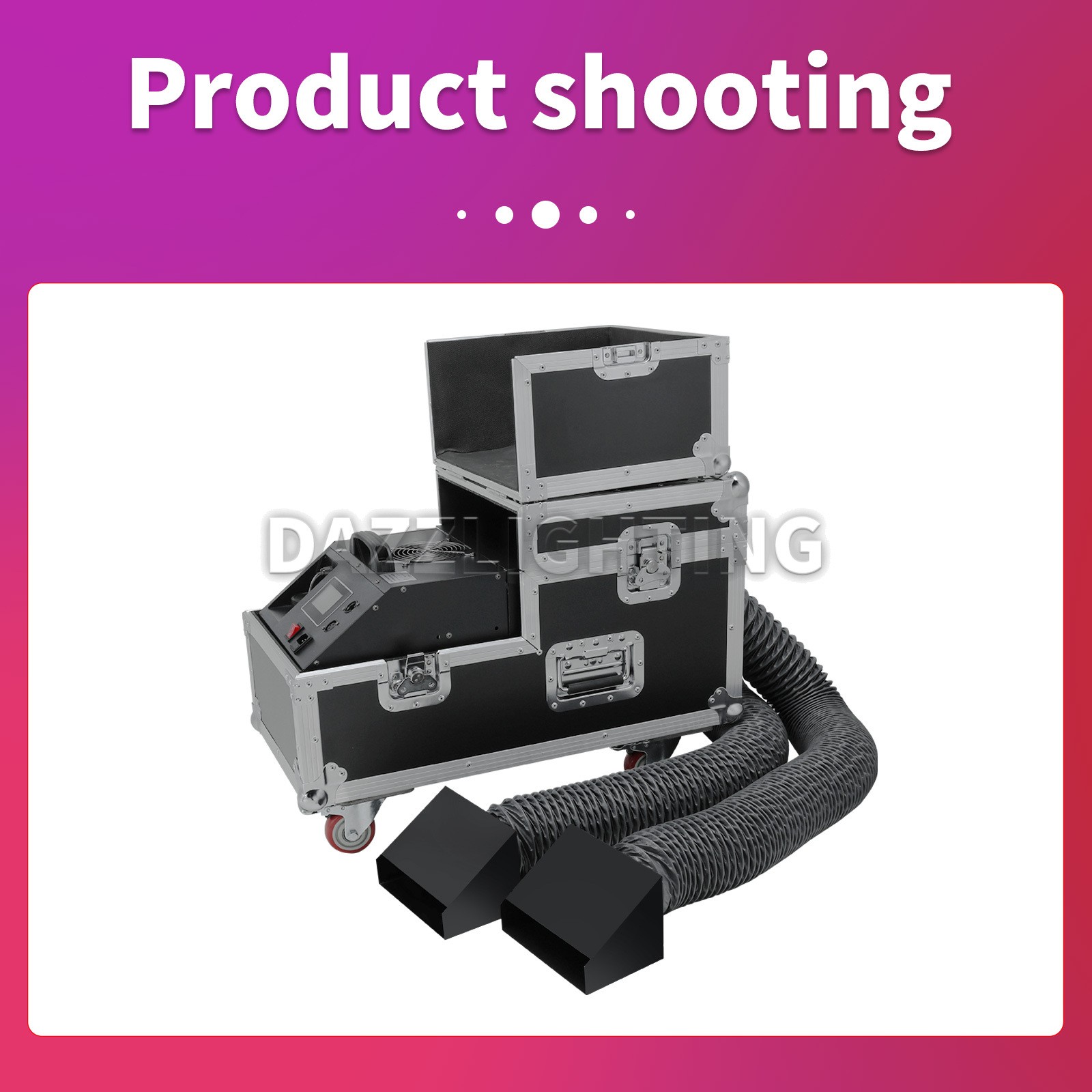 PAIDUN 2000W Double Head Low Lying Fog Smoke Waterbase Machine Stage Equipment