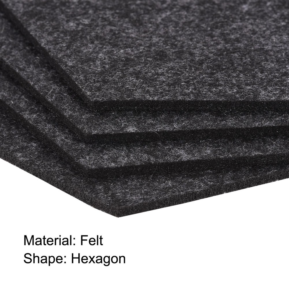 Felt Coasters 9pcs Hexagonal Tampons, Dark Grey