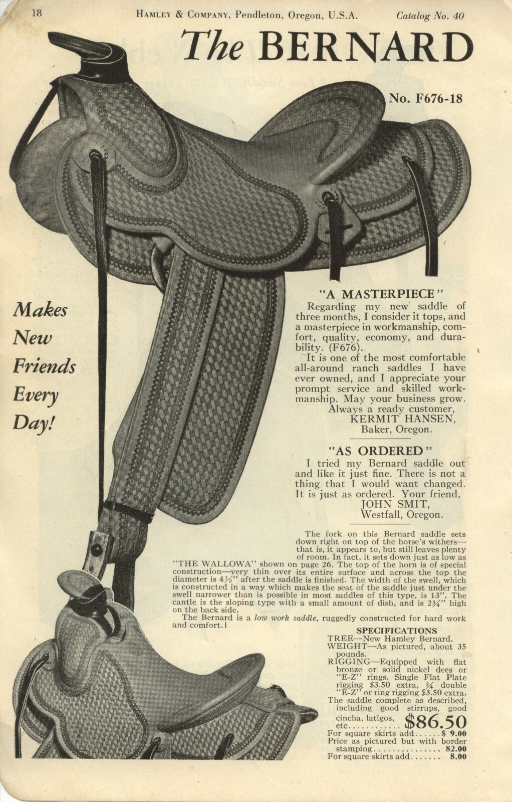 Hamley's Catalog #40 on CD - Saddles, Spurs, Bits