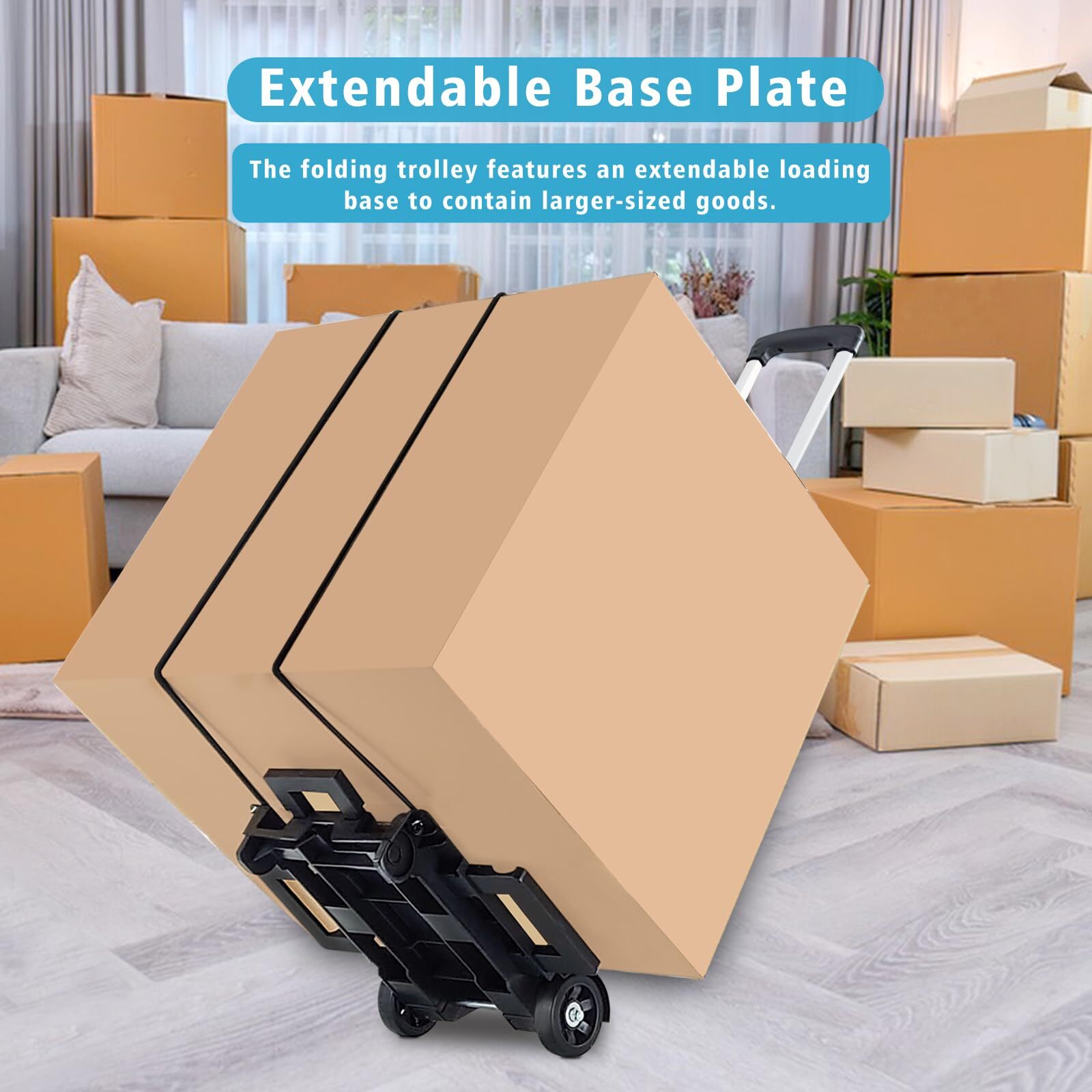 Small Folding Hand Truck Dolly Wheels Lightweight Aluminum Foldable Luggage Cart