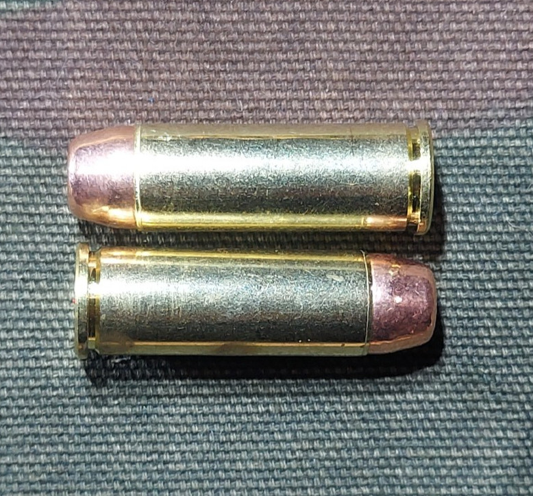 45 LONG COLT SNAP CAPS SET OF 6, BRASS AND FMJ, REAL WEIGHT!!! 45LC 45 COLT