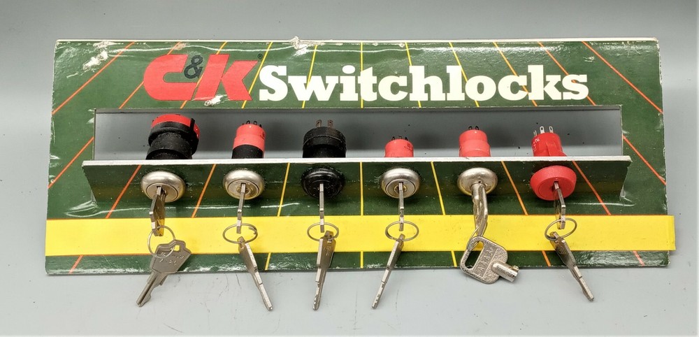 6 NOS  C & K  KEYED  SWITCH LOCKS  / SWITCHLOCKS