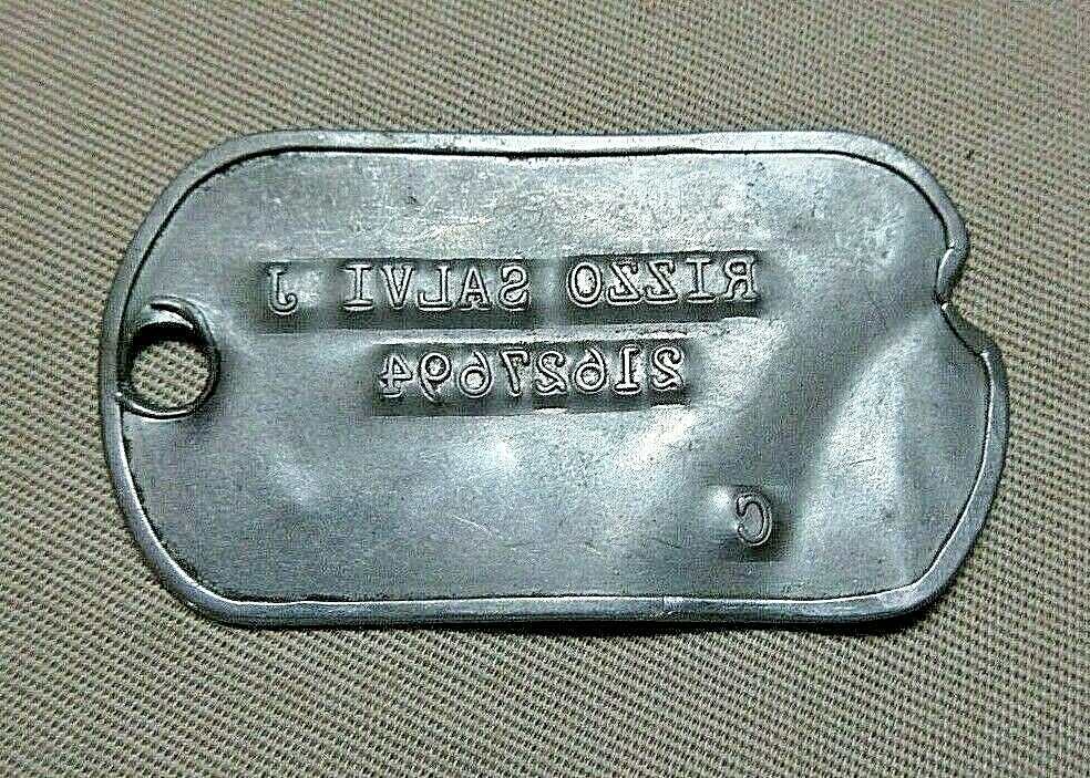 WWII Single Dog Tag for Salvi Rizzo