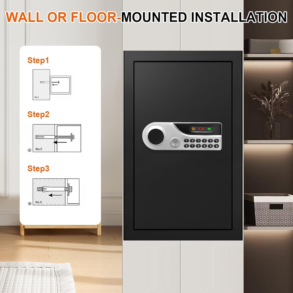 5.2 Cuft Large Fire Safes for Home, Security Safe Box Fireproof Waterproof with