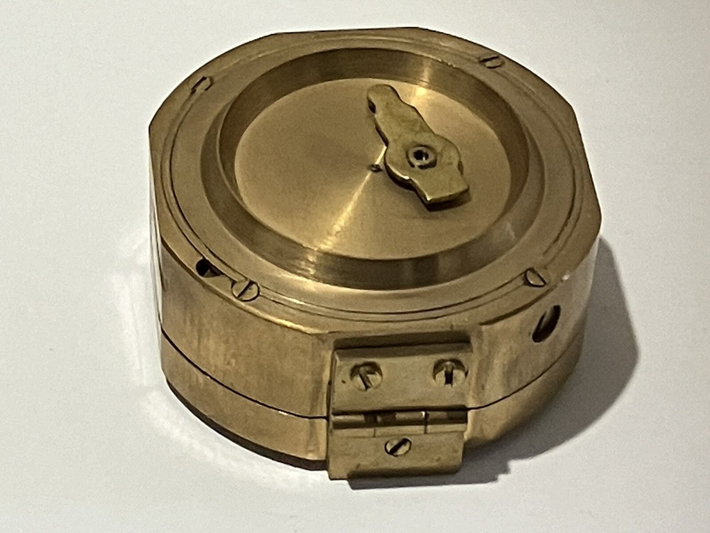 Brass Maritime Compass With Case