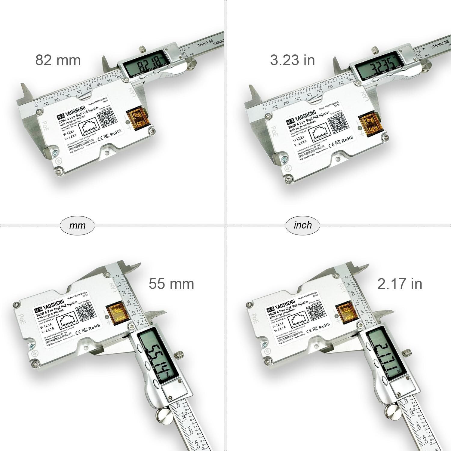 YAOSHENG 200W PoE Injector for Starlink Gen2,Gen3 - YSNEPPU20010A