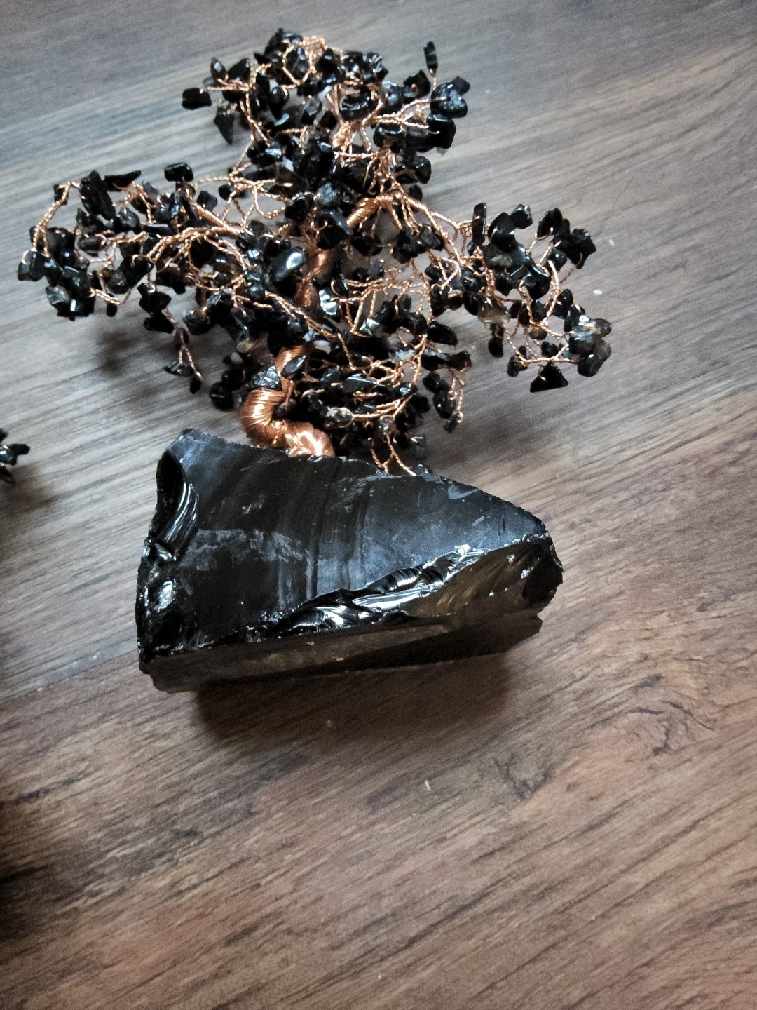 Lot of 2- Karma & Luck Black Onyx Feng Shui Tree Grounded Awareness HDPJ556