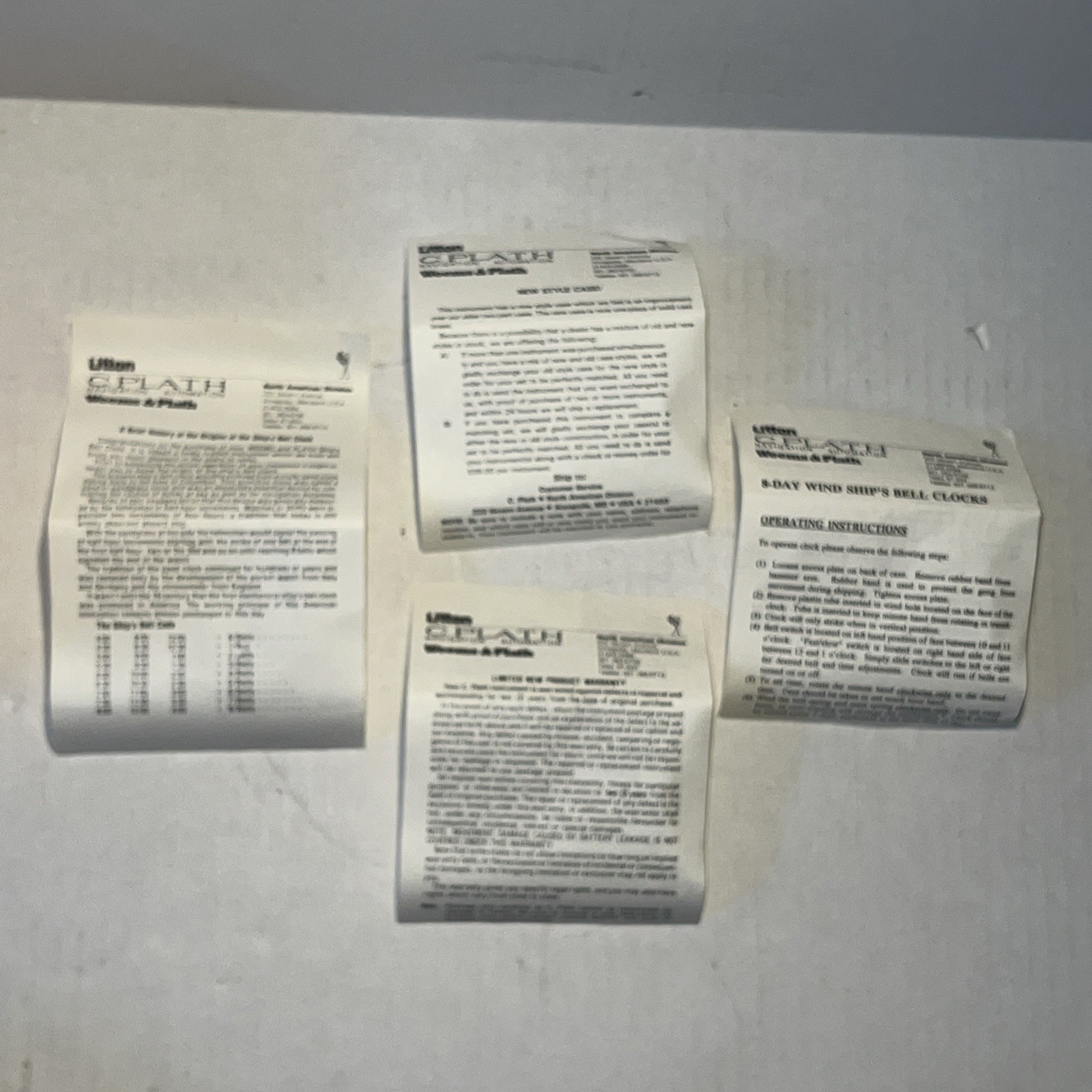 Weems & Plath Atlantis 8-Day Ships Bell Clock 200200 Brass 2002 + Box/Papers/Key