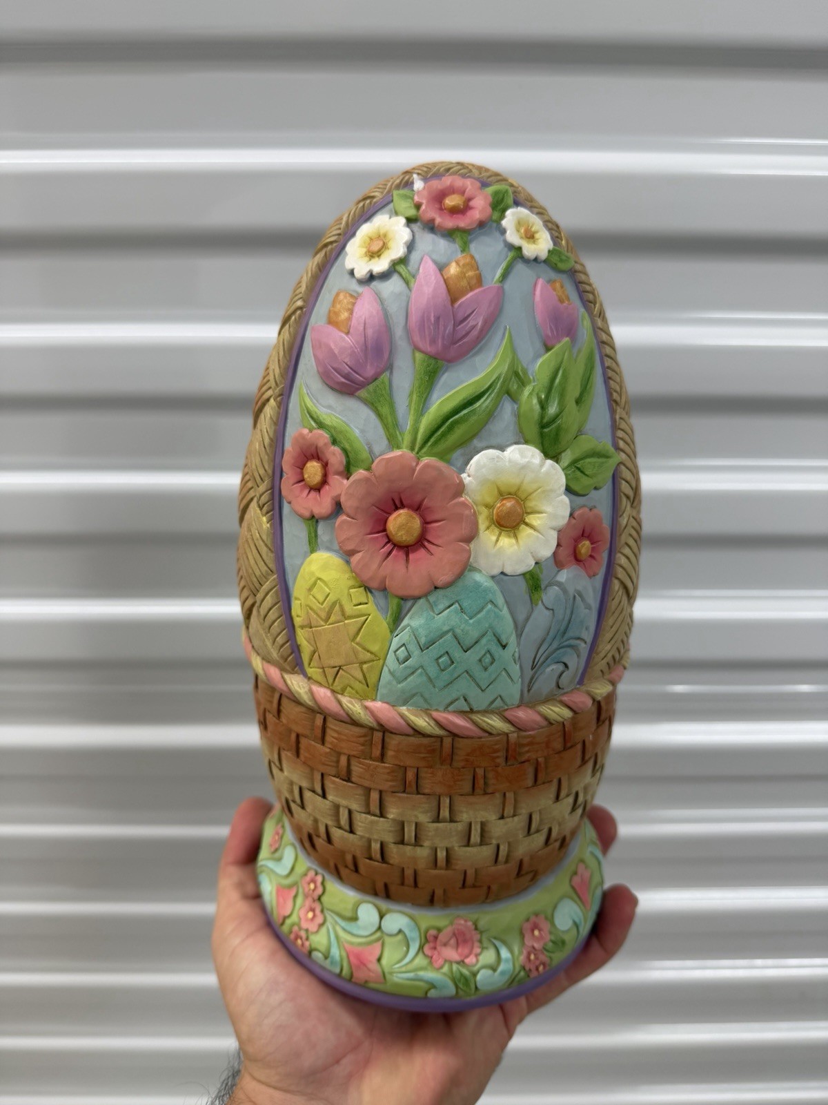 Jim Shore Heartwood Creek 11” Lighted Rotating Easter Bunny Couple Figurine