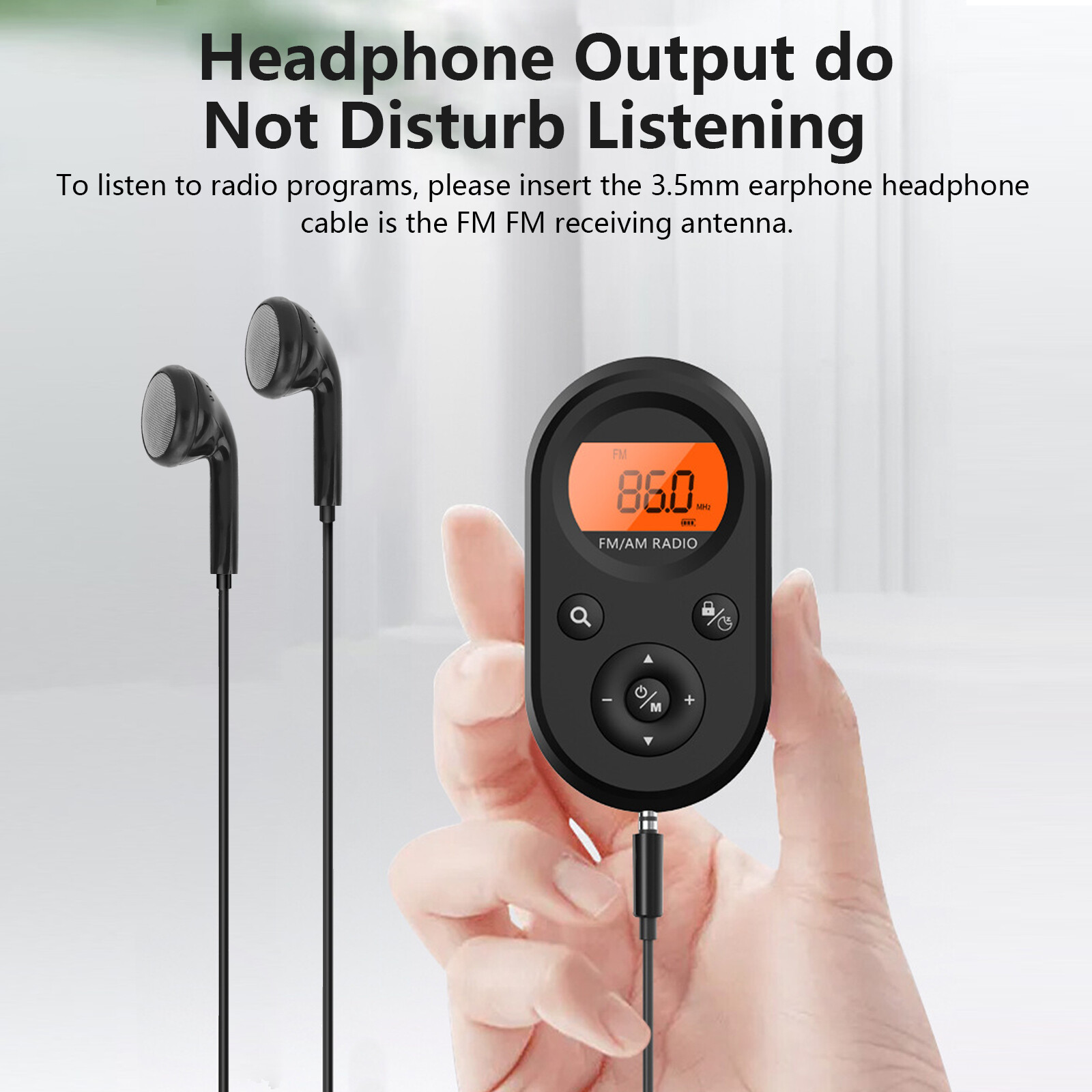 Rechargeable Portable Pocket Digital AM FM Radio LCD Stereo Music News Receiver