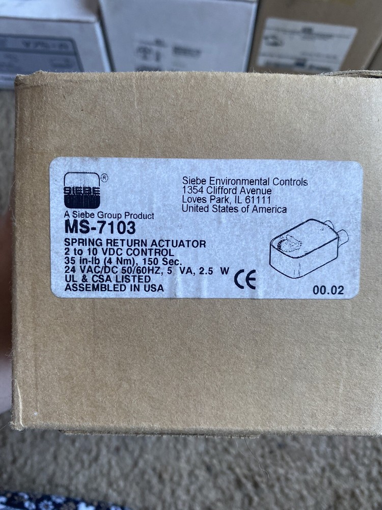 Siebe MS-7103 Spring Return Actuator (365)