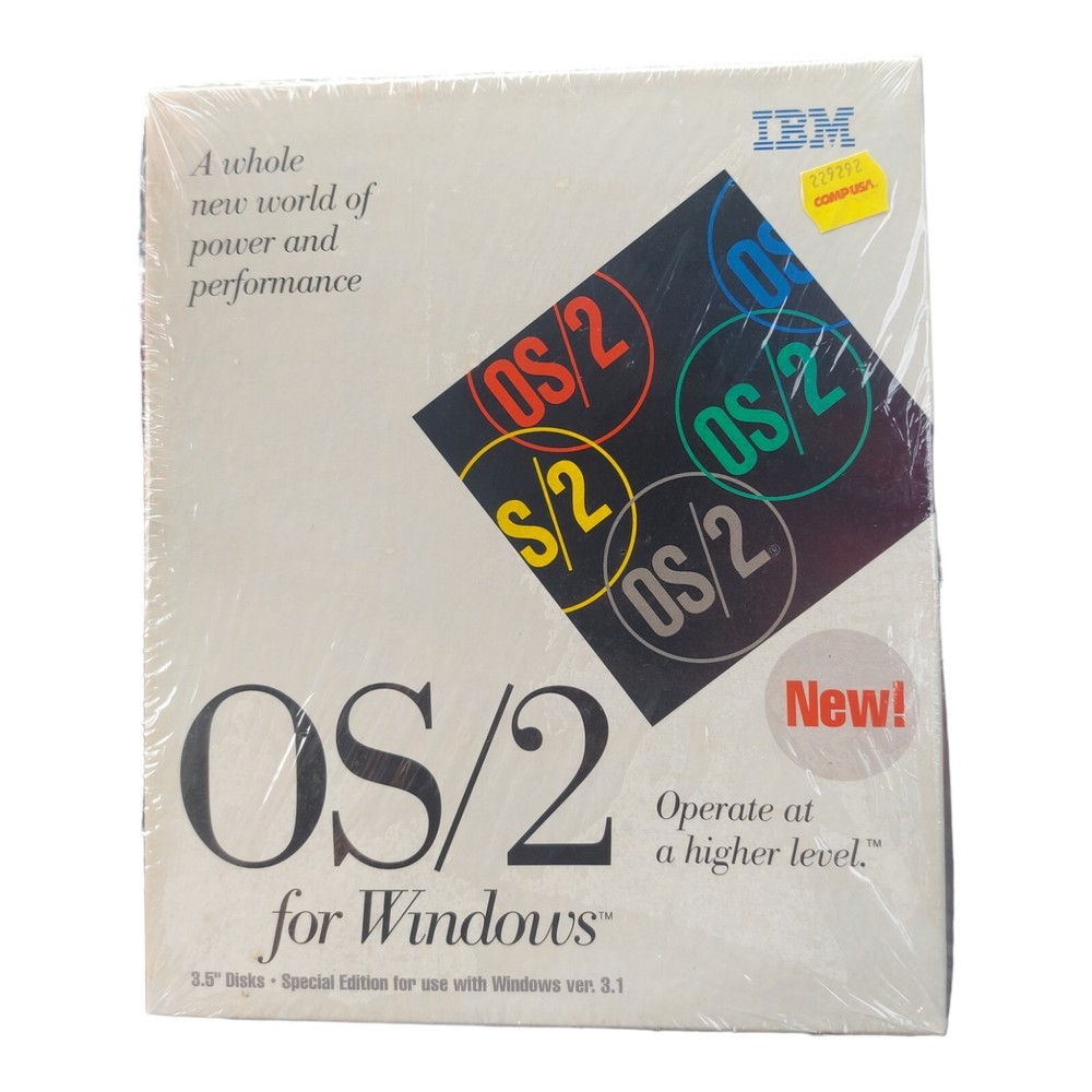 IBM OS/2 Version 2.1, Special Edition for Windows 3.5" Floppy COMPLETE New Open