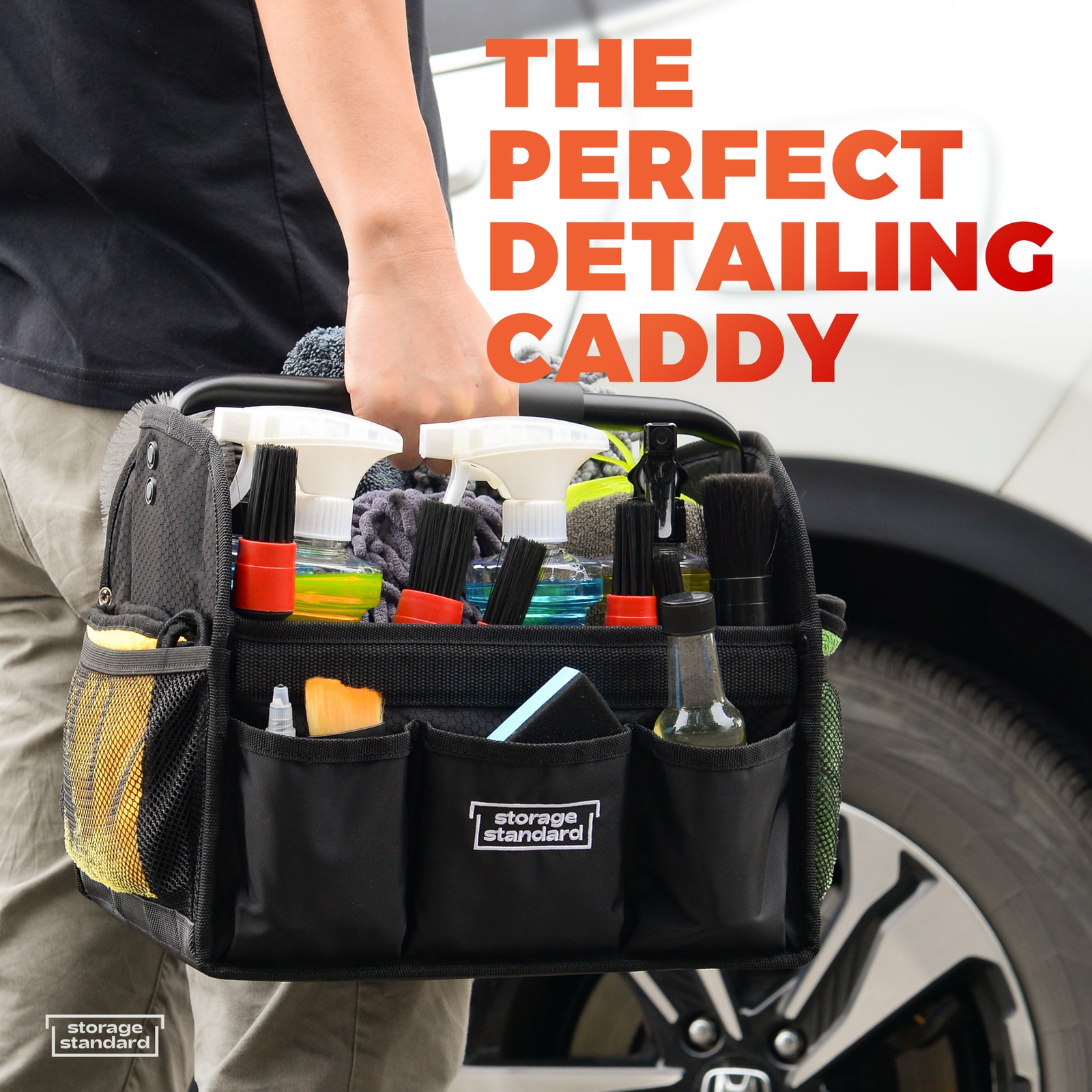 Detailing Caddy Organizer with Handle - Storage, Cars, & Cleaning Caddy