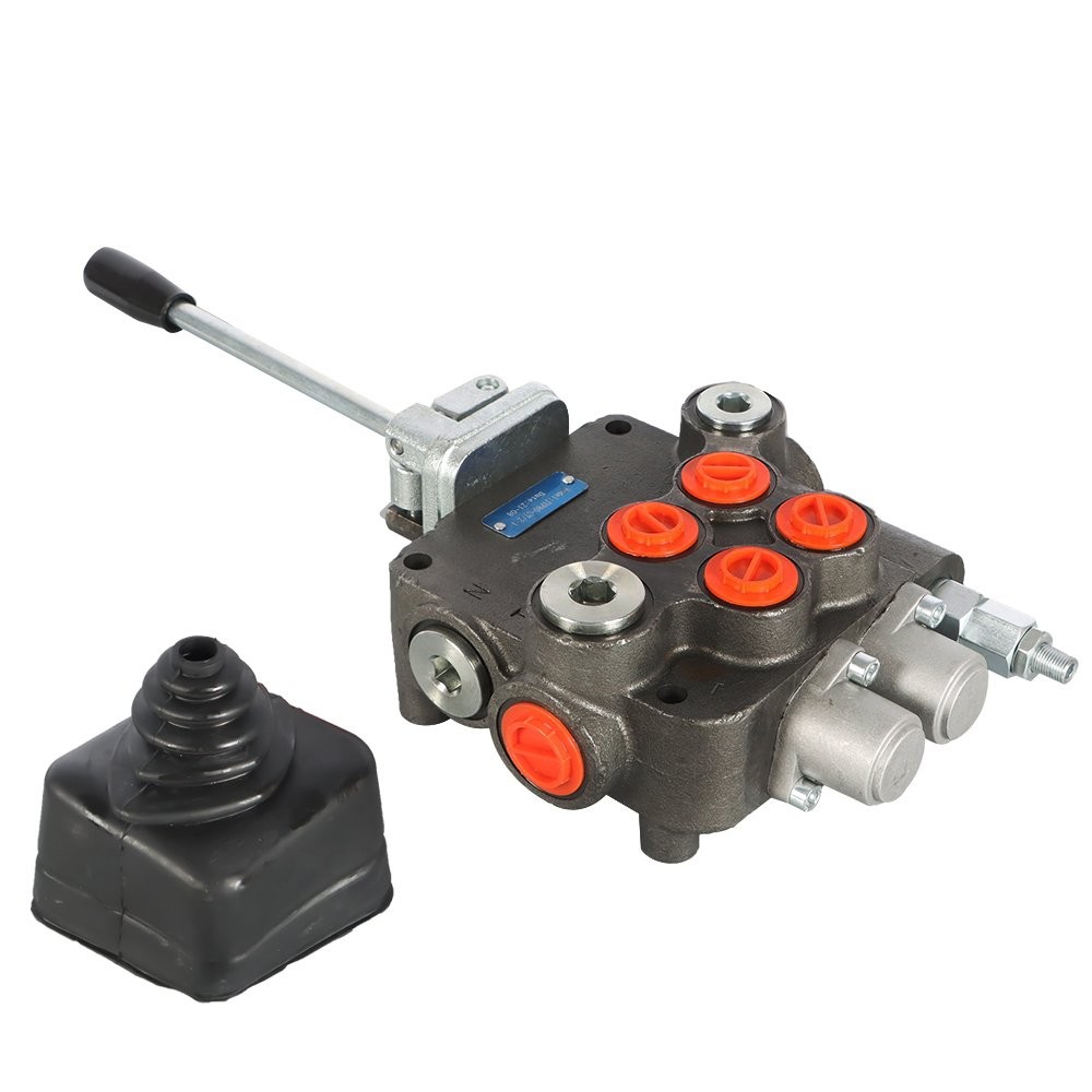 2 Spool 21GPM Hydraulic Directional Control Valve w/Joystick For Tractor Loader