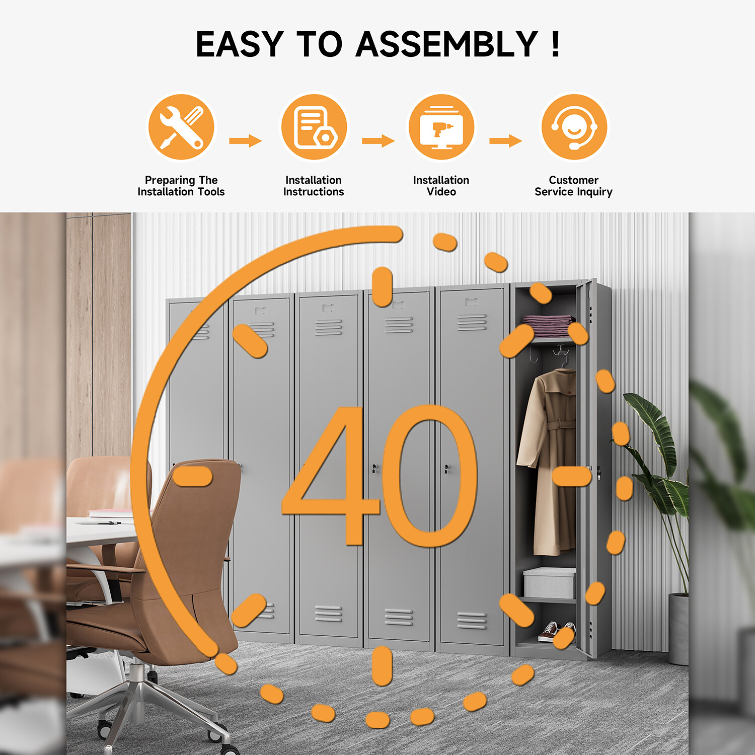 Metal Locker Lockable Storage Cabinet for Office School Use