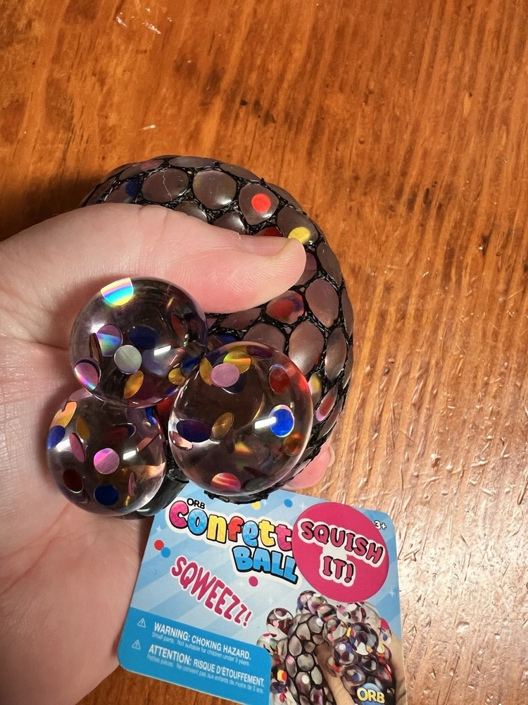 ORB Confetti Ball Squishy Multicolor Squeeze Toy