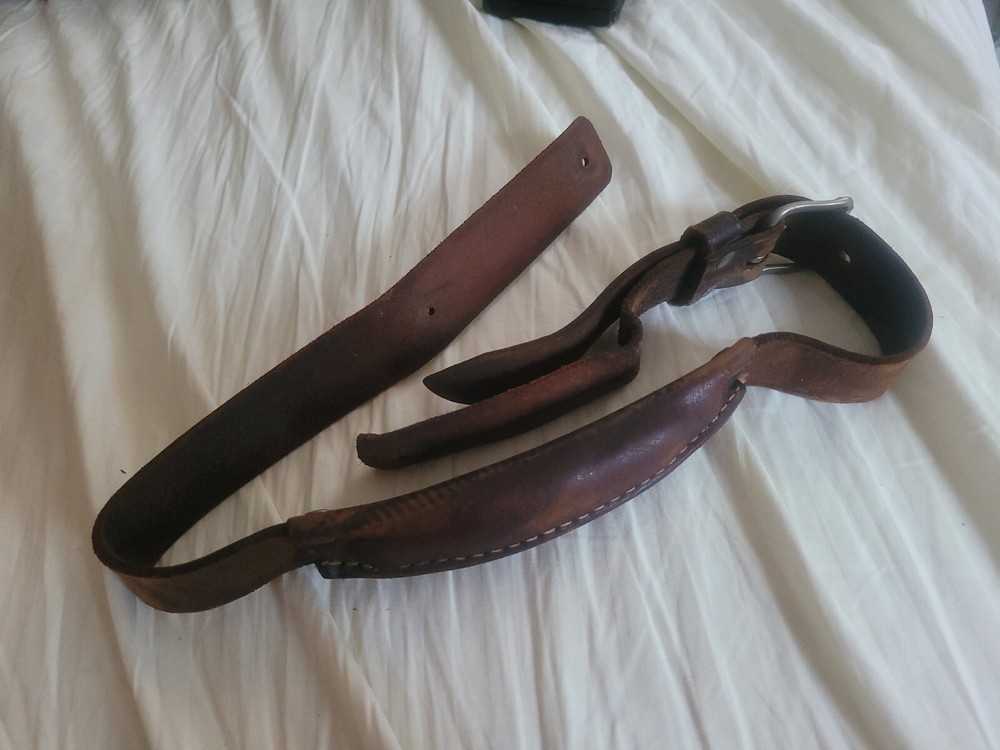 ANTIQUE LEATHER STRAP SURVEYOR CASE FOR 1950S REPLACEMENT