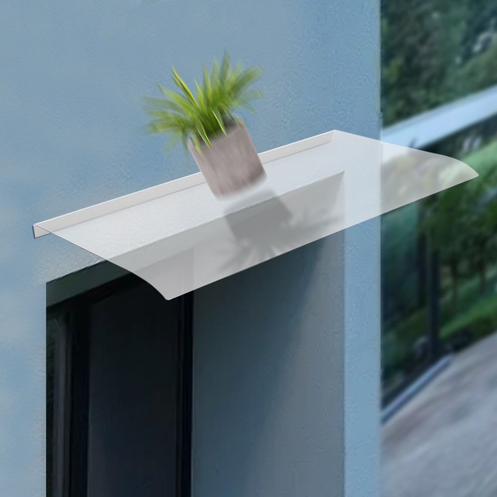 Clear Polycarbonate Awning Canopy for Windows and Doors, 50cm × 120cm
