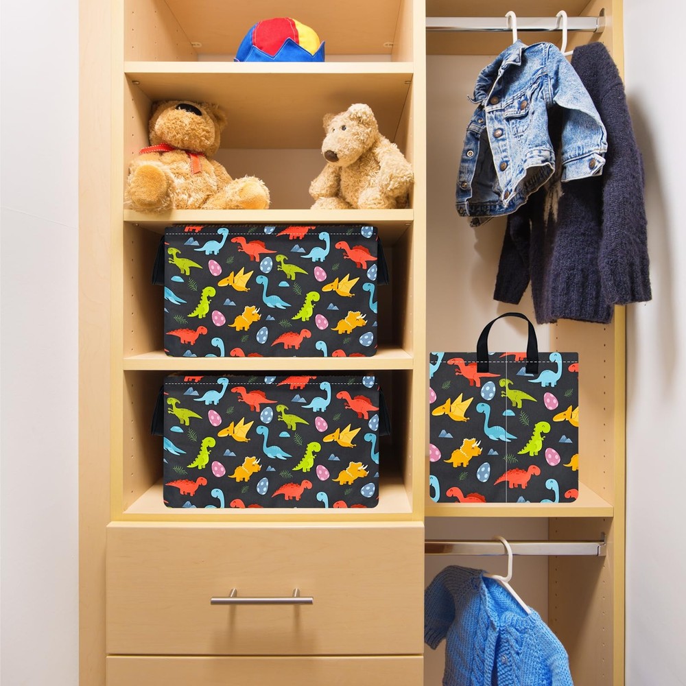 VAIVUSTO Easter Storage Basket Easter Bunny Storage Bin Collapsible Nursery H...