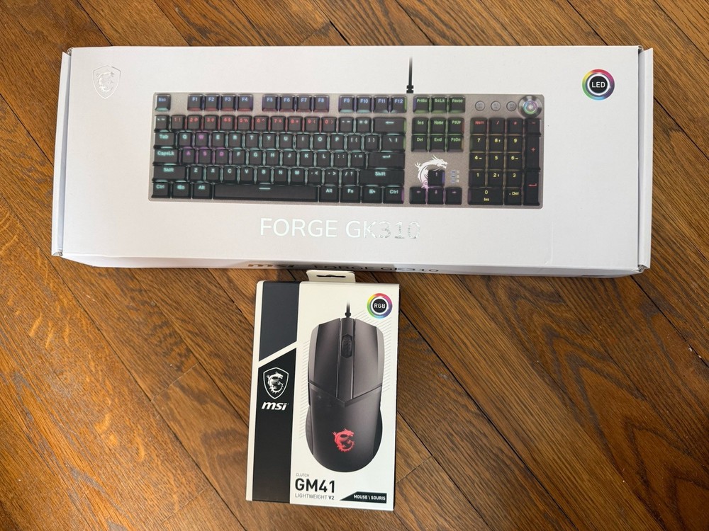 MSI FORGE GK310 Mechanical Keyboard GM41 Gaming Mouse Combo Set