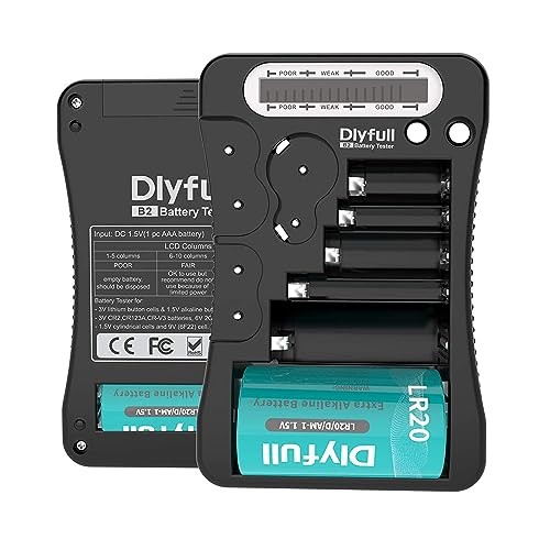 Battery Tester, LCD Display Universal Battery Checker for AA AAA C D 9V
