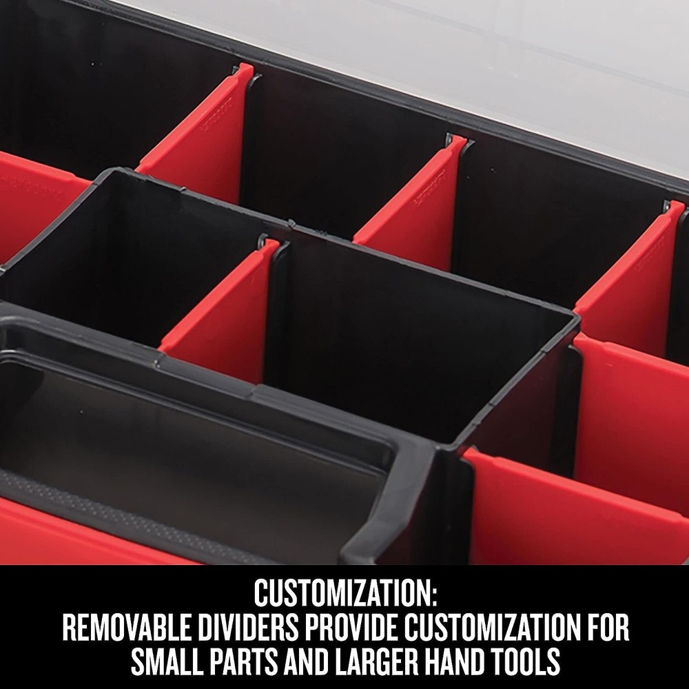 Craftsman Small Storage Organizer, 10 Compartment, Plastic XL Organizer