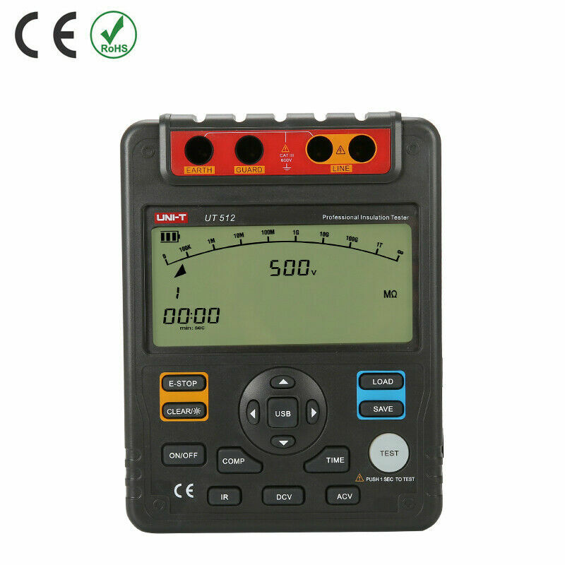 UNI-T UT512 Isolationswiderstandstester Voltmeter Auto Range 2500V 100GΩ