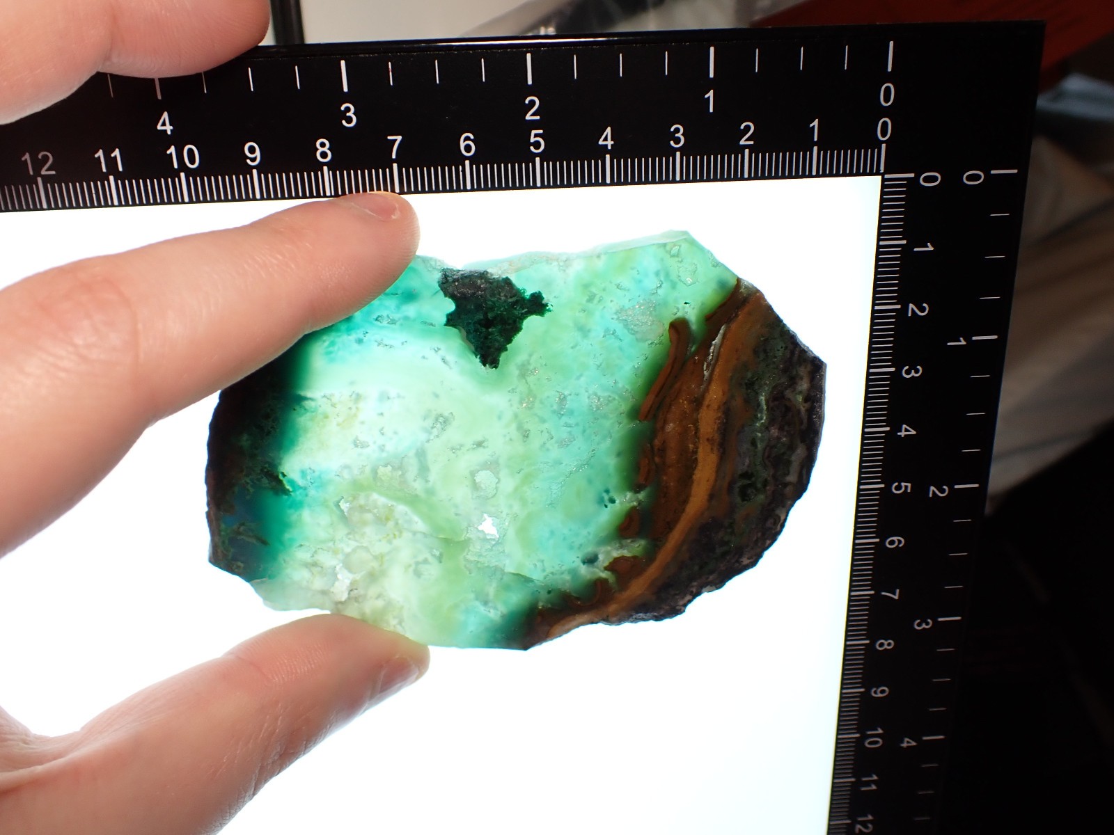 Luscious GEM SILICA slab 67.8g Colorful and Bright 7x5cm