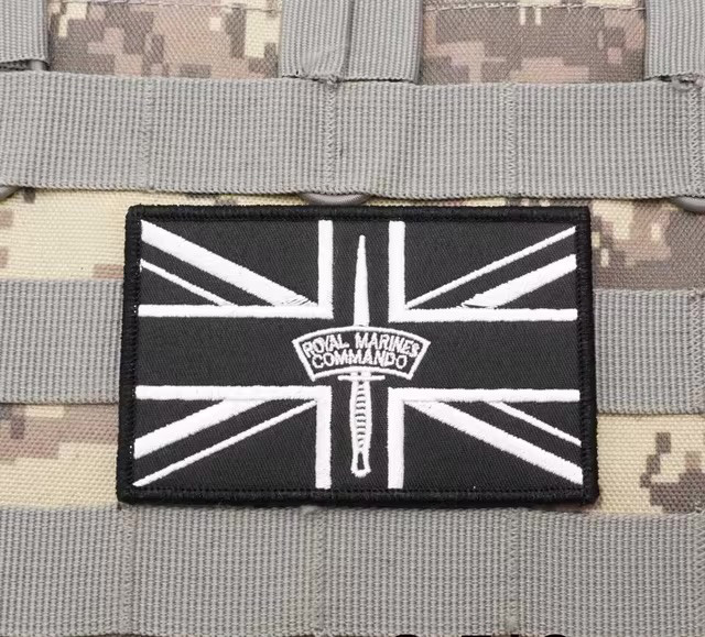 FABULOUS ROYAL MARINES COMMANDO EMBROIDERED IRON-ON PATCH...