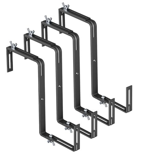 Adjustable Planter Box Brackets,Enhanced Bottom Support,Universal Outdoor Hangin