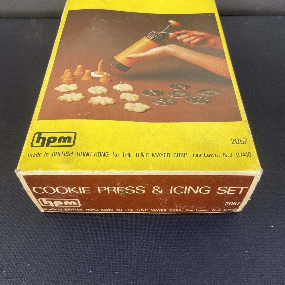Vintage HPM Cookie Press & Icing Set 2057 Complete in Box